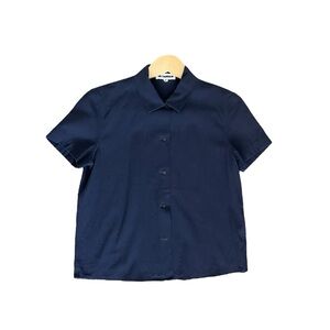 Jil Sander Women's 36 Made in Italy Cotton Collared Natural Fiber Breathable